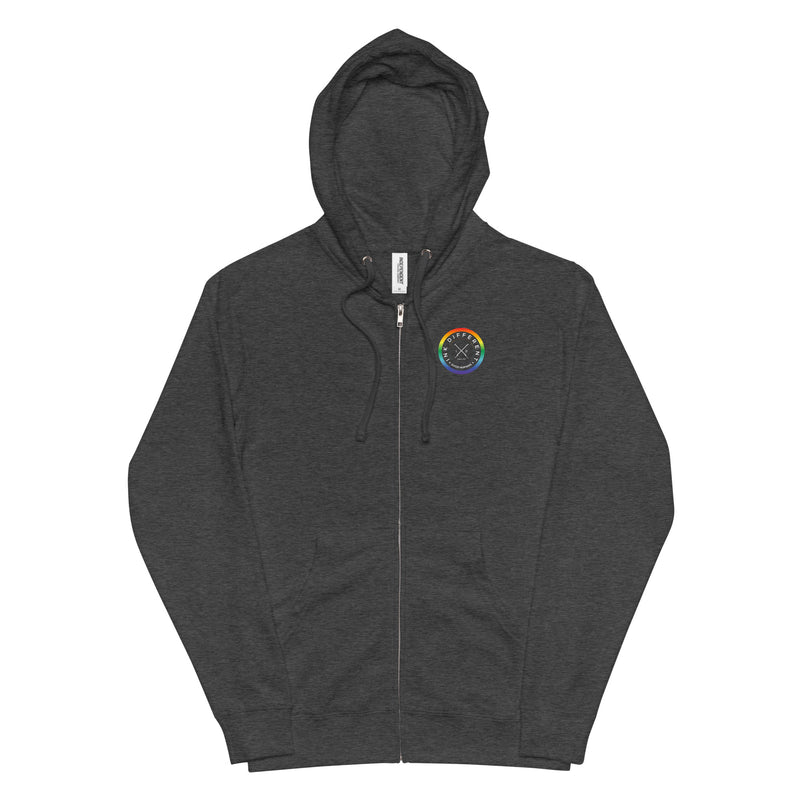 Good Humans and Ink Different Rainbow Genderless Fleece Zip Up Hoodie