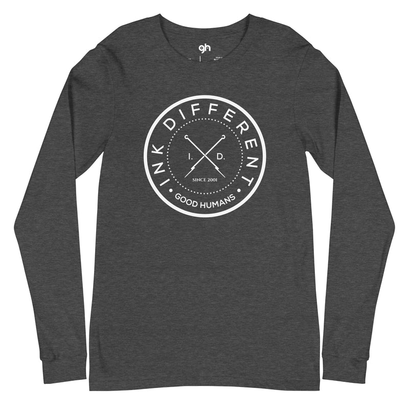 Good Humans Genderless Long Sleeve Tee - White Print