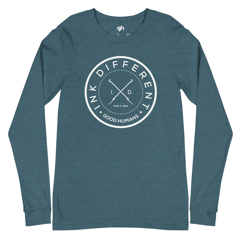 Good Humans Genderless Long Sleeve Tee - White Print
