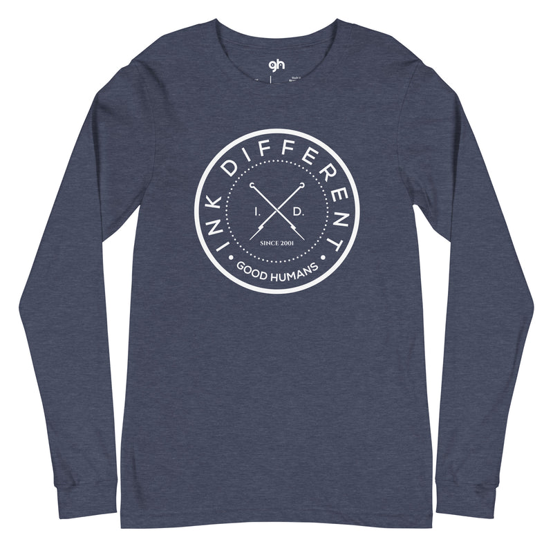 Good Humans Genderless Long Sleeve Tee - White Print