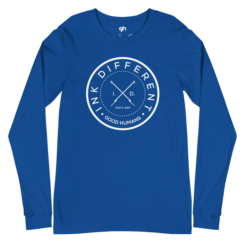 Good Humans Genderless Long Sleeve Tee - White Print